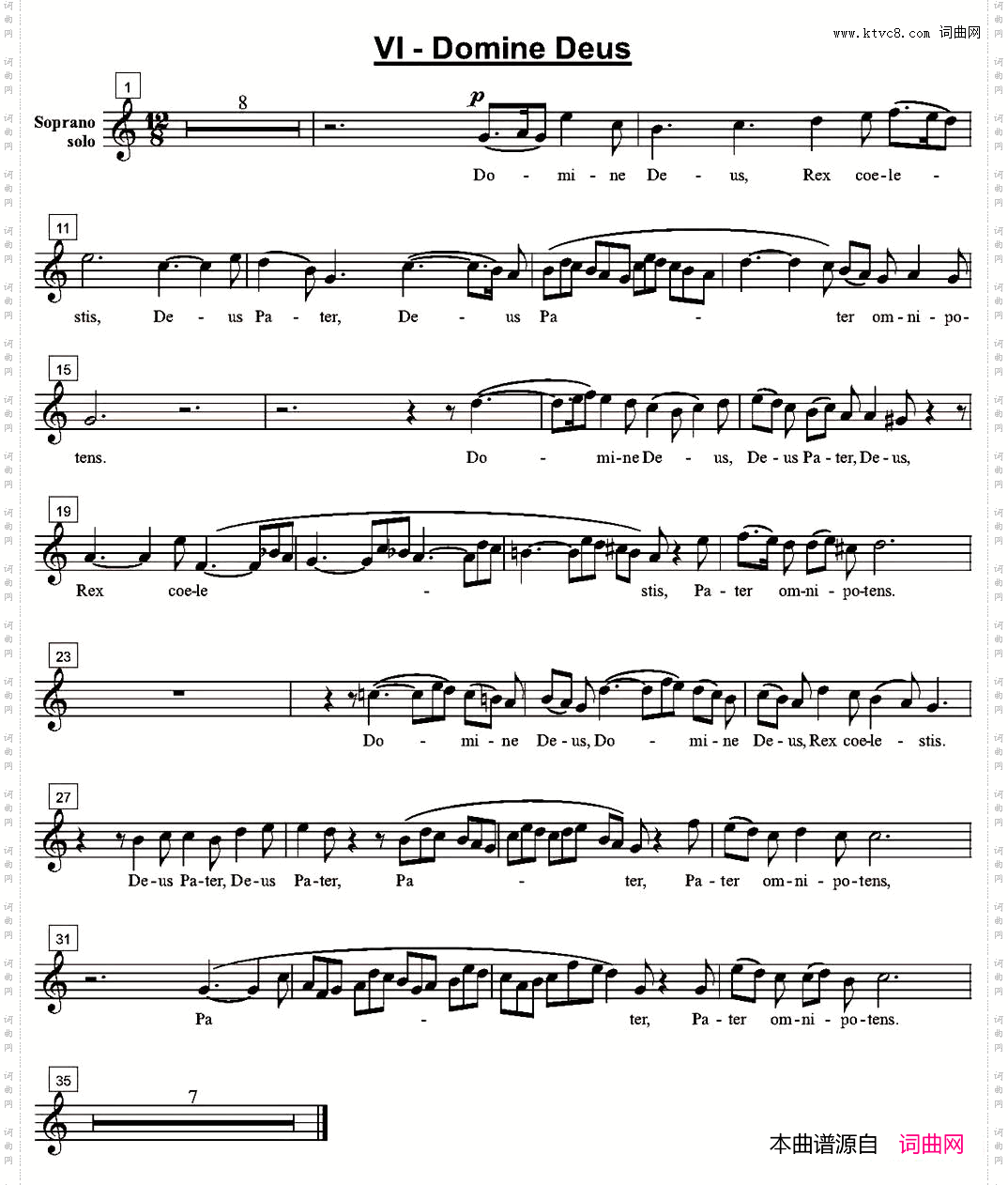 DomineDeus高音萨克斯独奏_Domine Deus高音萨克斯独奏