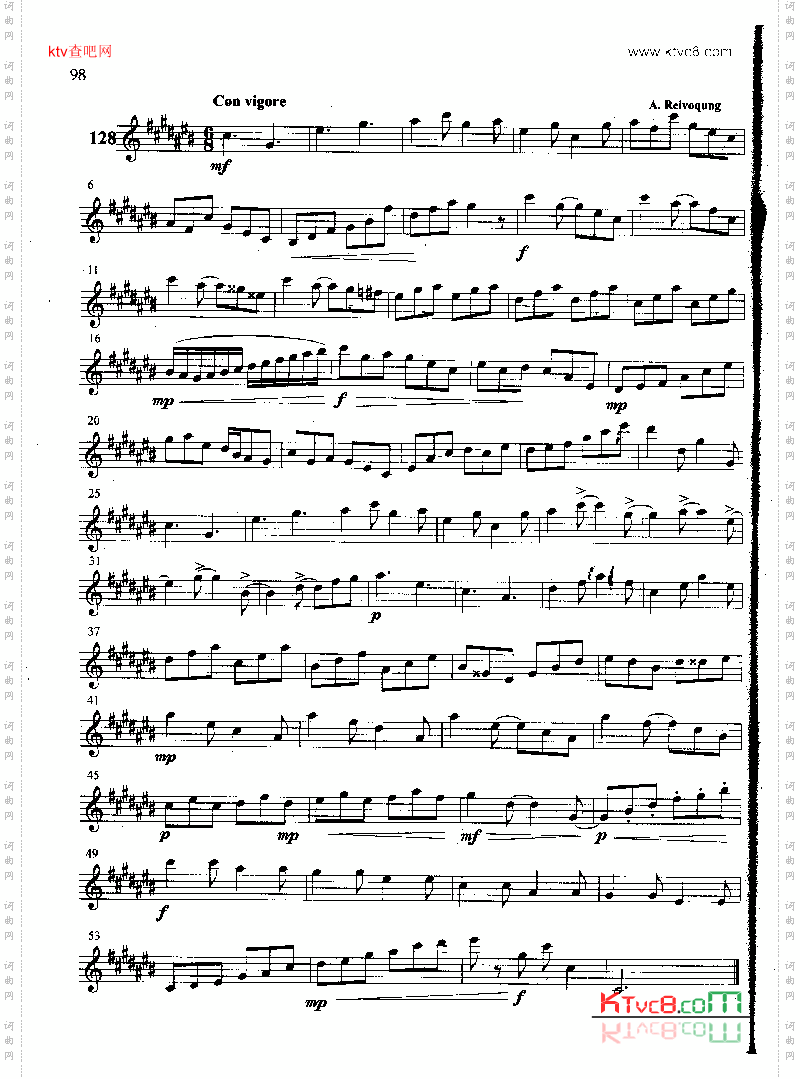 萨克斯管练习曲第100—098页