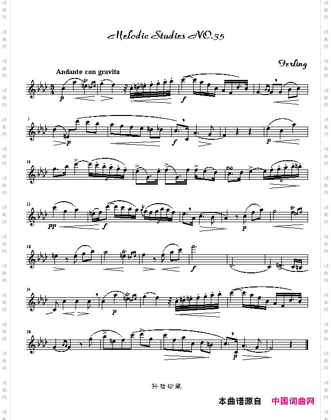 四十八首旋律练习曲之三十五