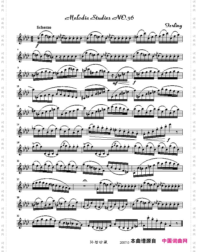 四十八首旋律练习曲之三十六