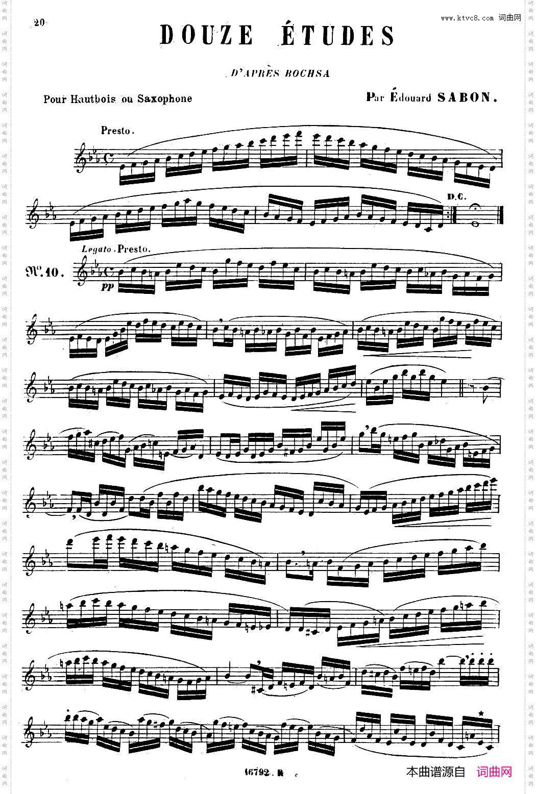 E.Sabon-12首练习曲10