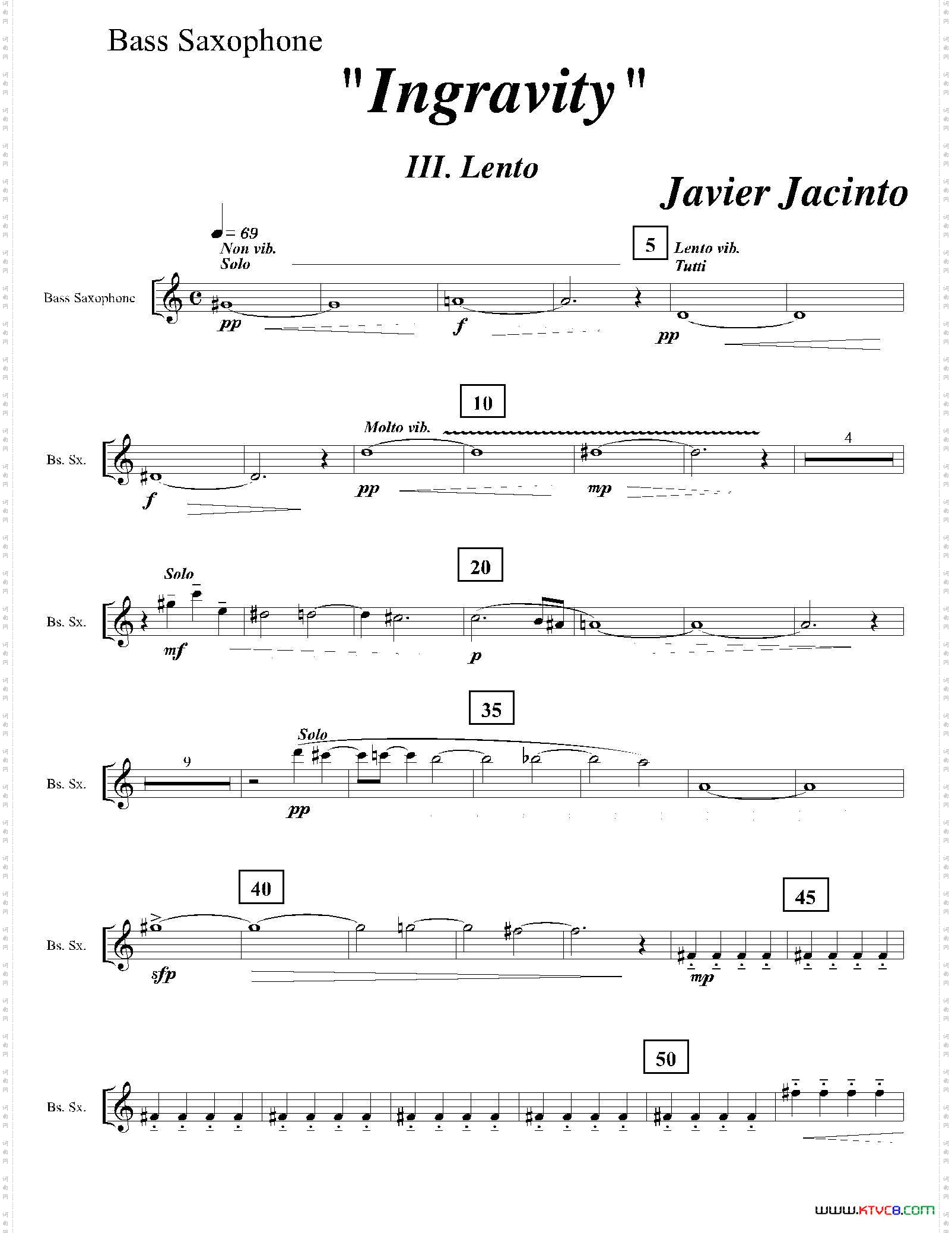 Ingravity第三乐章低音萨克斯分谱