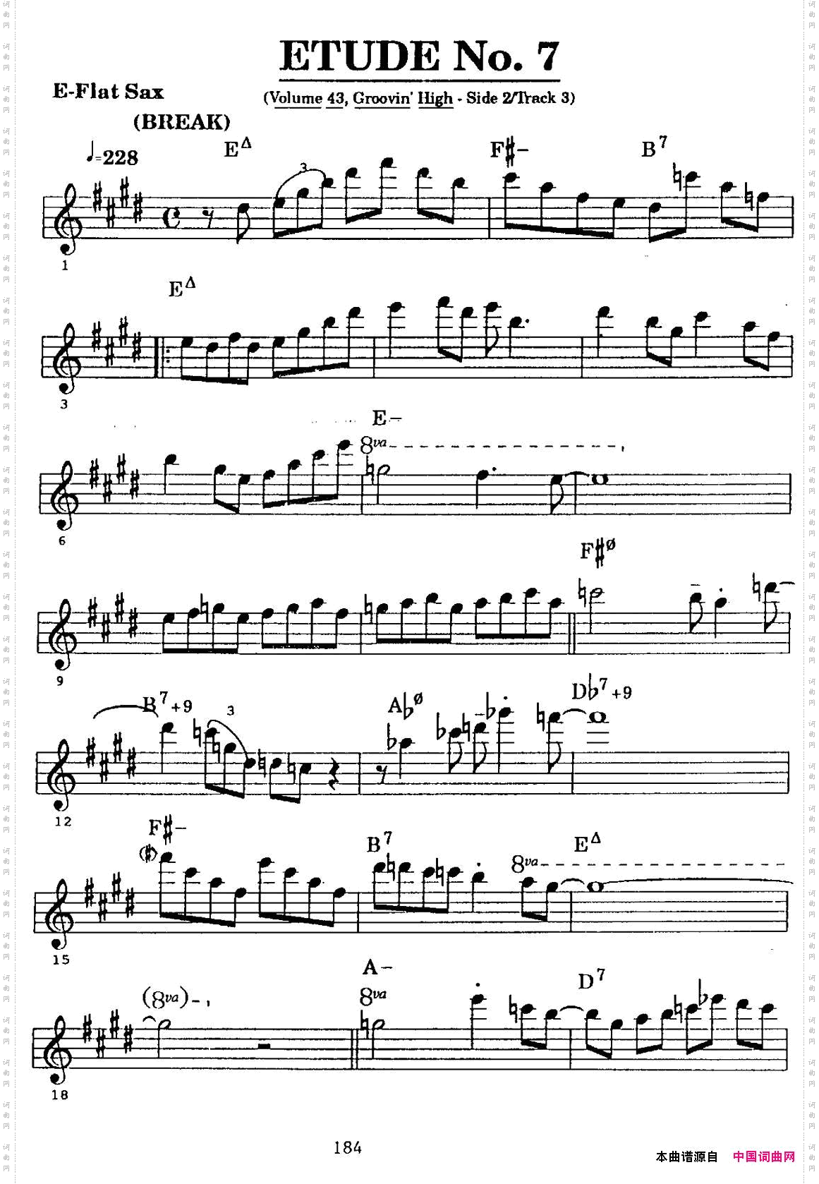 ETUDENo.7中音萨克斯超吹练习曲_ETUDE No.7中音萨克斯超吹练习曲