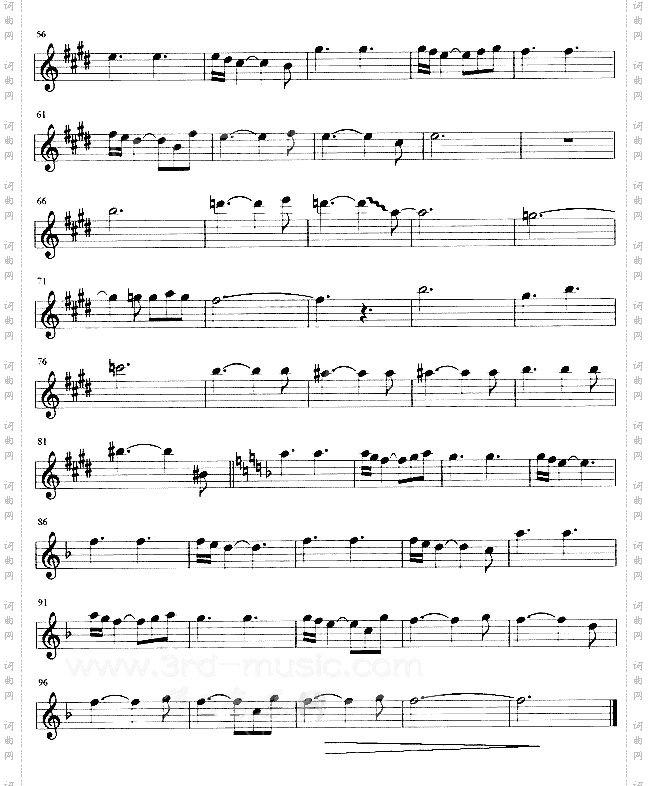 天堂之约[萨克斯谱]