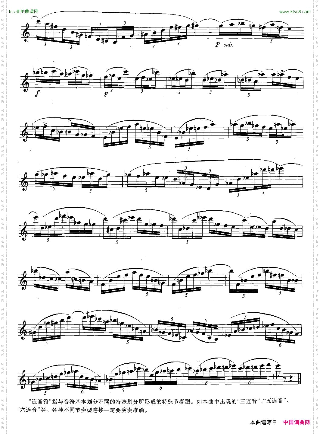 萨克斯练习曲合集5—31连音符练习