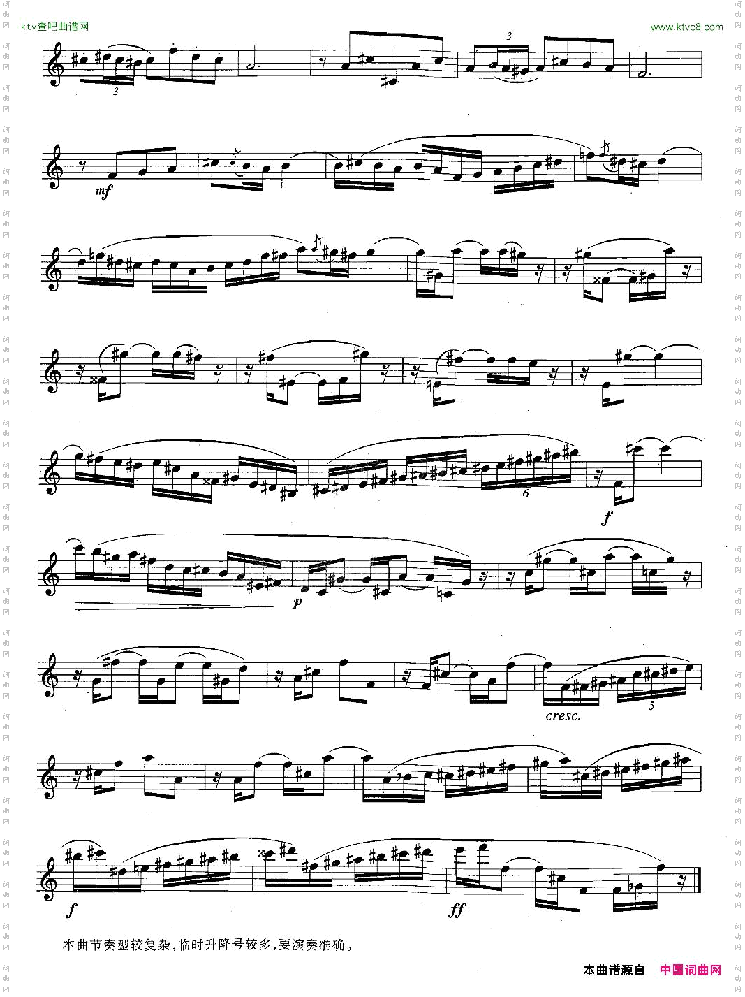 萨克斯练习曲合集5—32节拍与音型转换练习