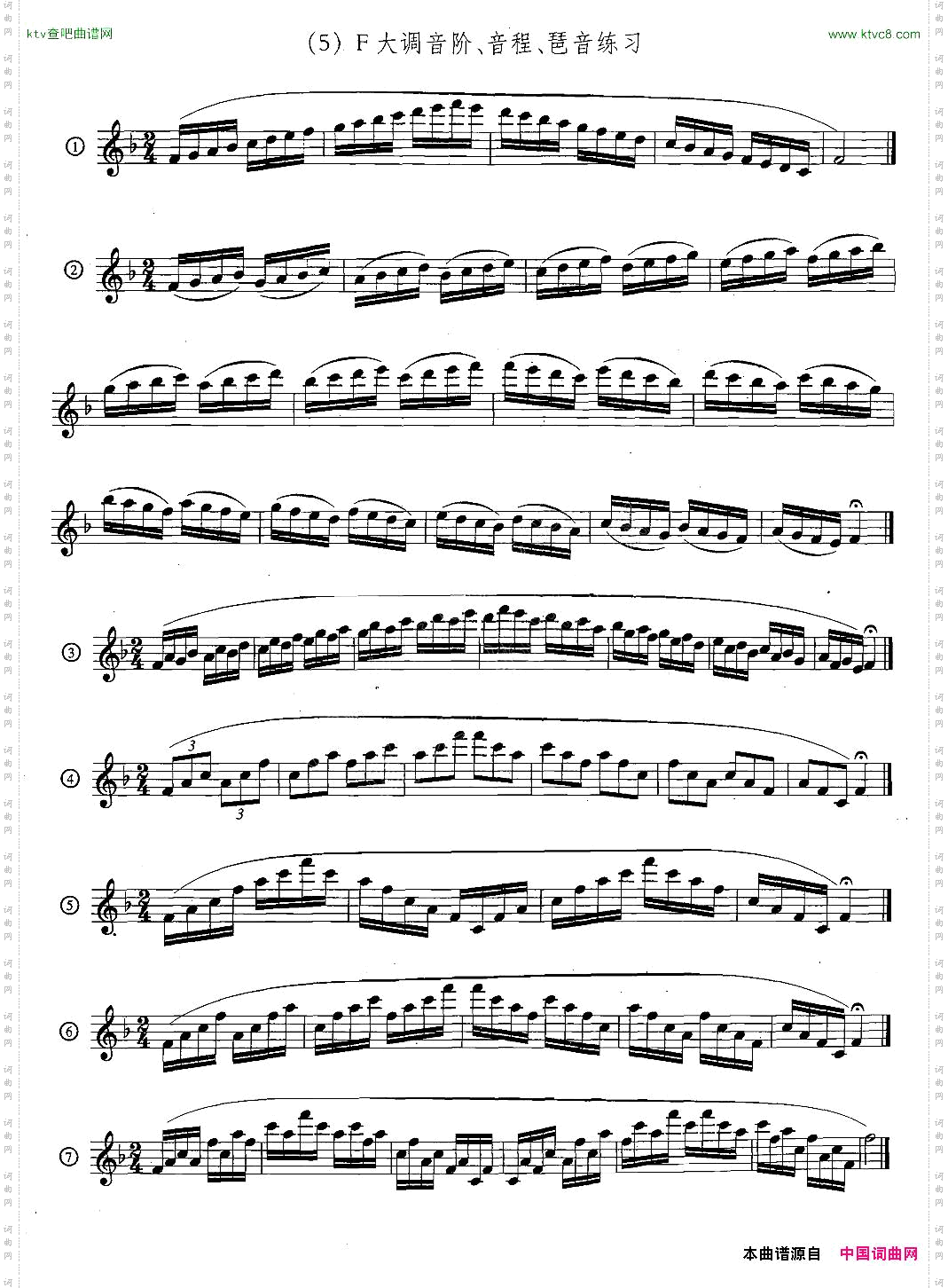 萨克斯练习曲合集5—33日常基础练习