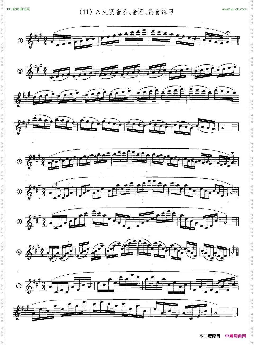 萨克斯练习曲合集5—33日常基础练习