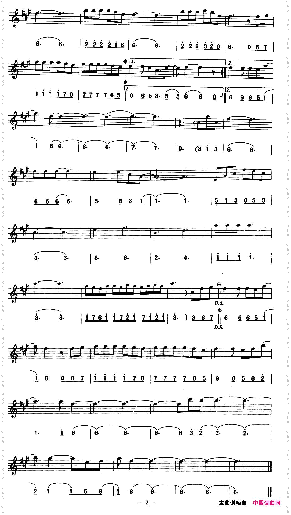 单身情歌线、简谱混排版