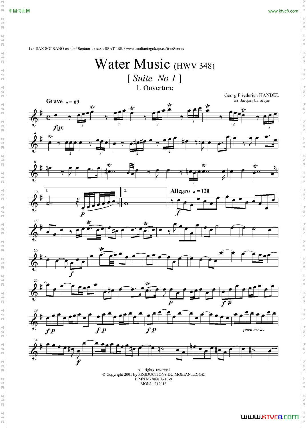 WaterMusicHWV.348No.1第一高音萨克斯_Water MusicHWV.348 No.1第一高音萨克斯