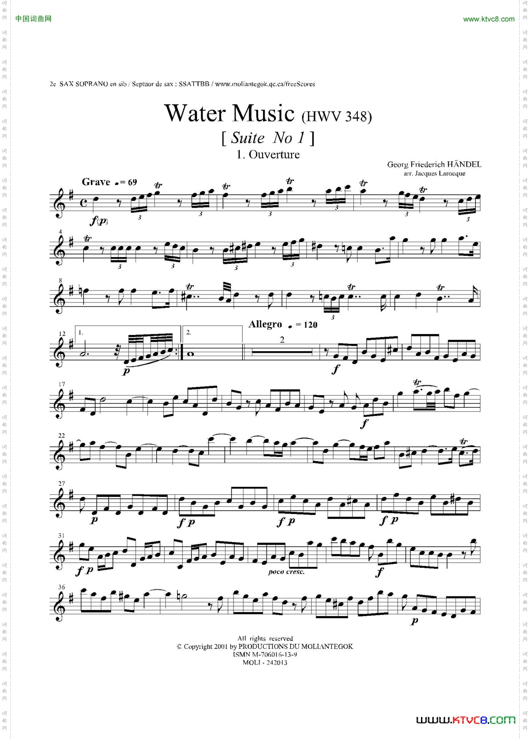 WaterMusicHWV.348No.1第二高音萨克斯_Water MusicHWV.348 No.1第二高音萨克斯