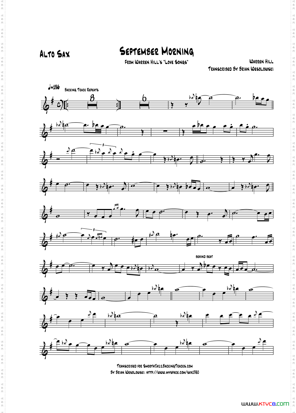 SeptemberMorning中音萨克斯_September Morning中音萨克斯