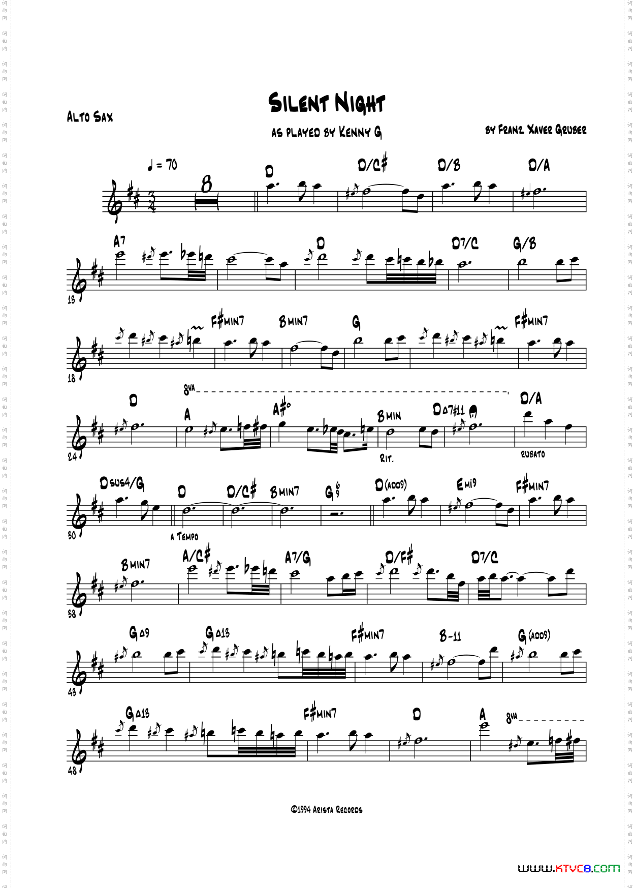 SilentNight中音萨克斯_Silent Night中音萨克斯