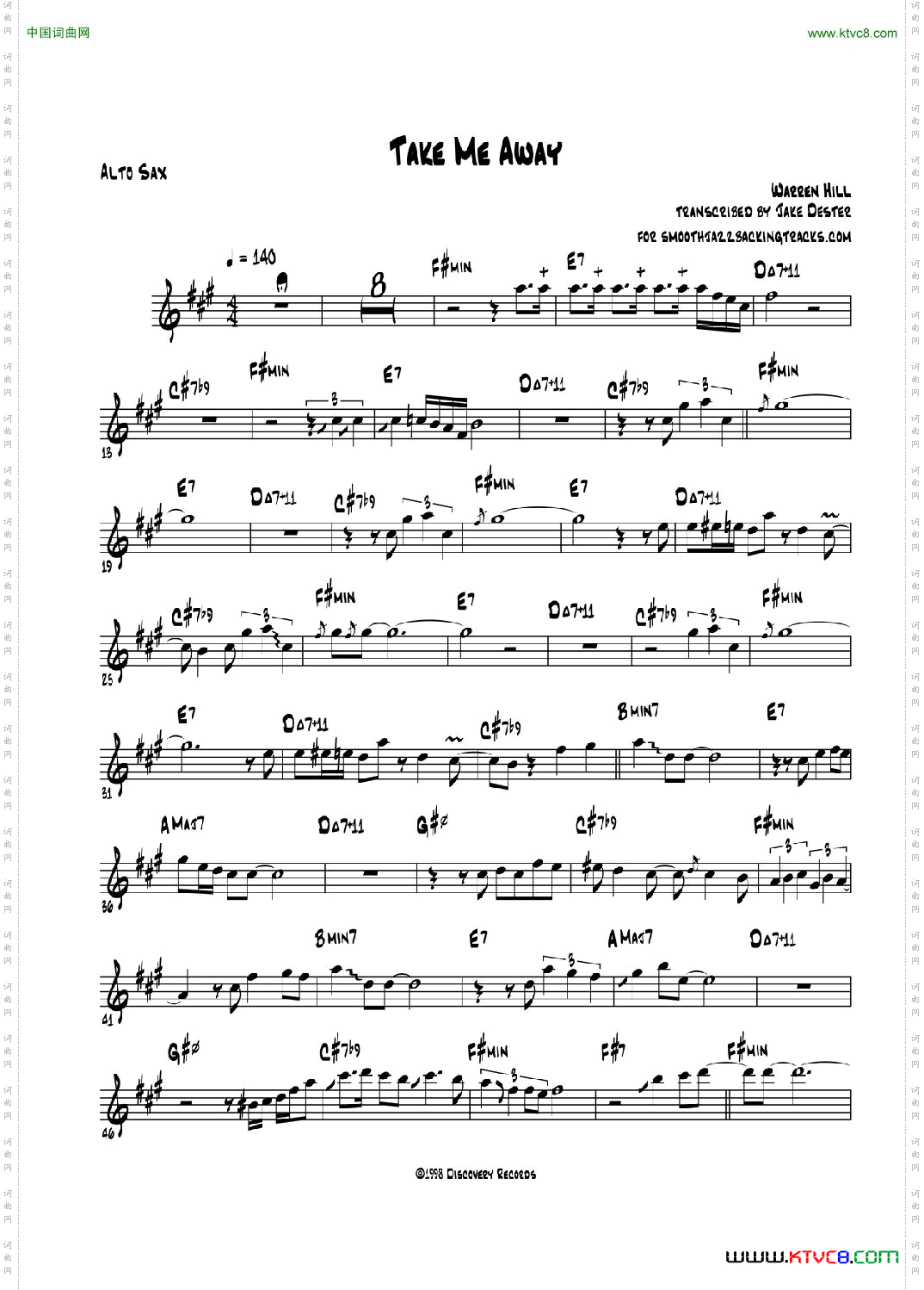 TakeMeAway中音萨克斯_Take Me Away中音萨克斯
