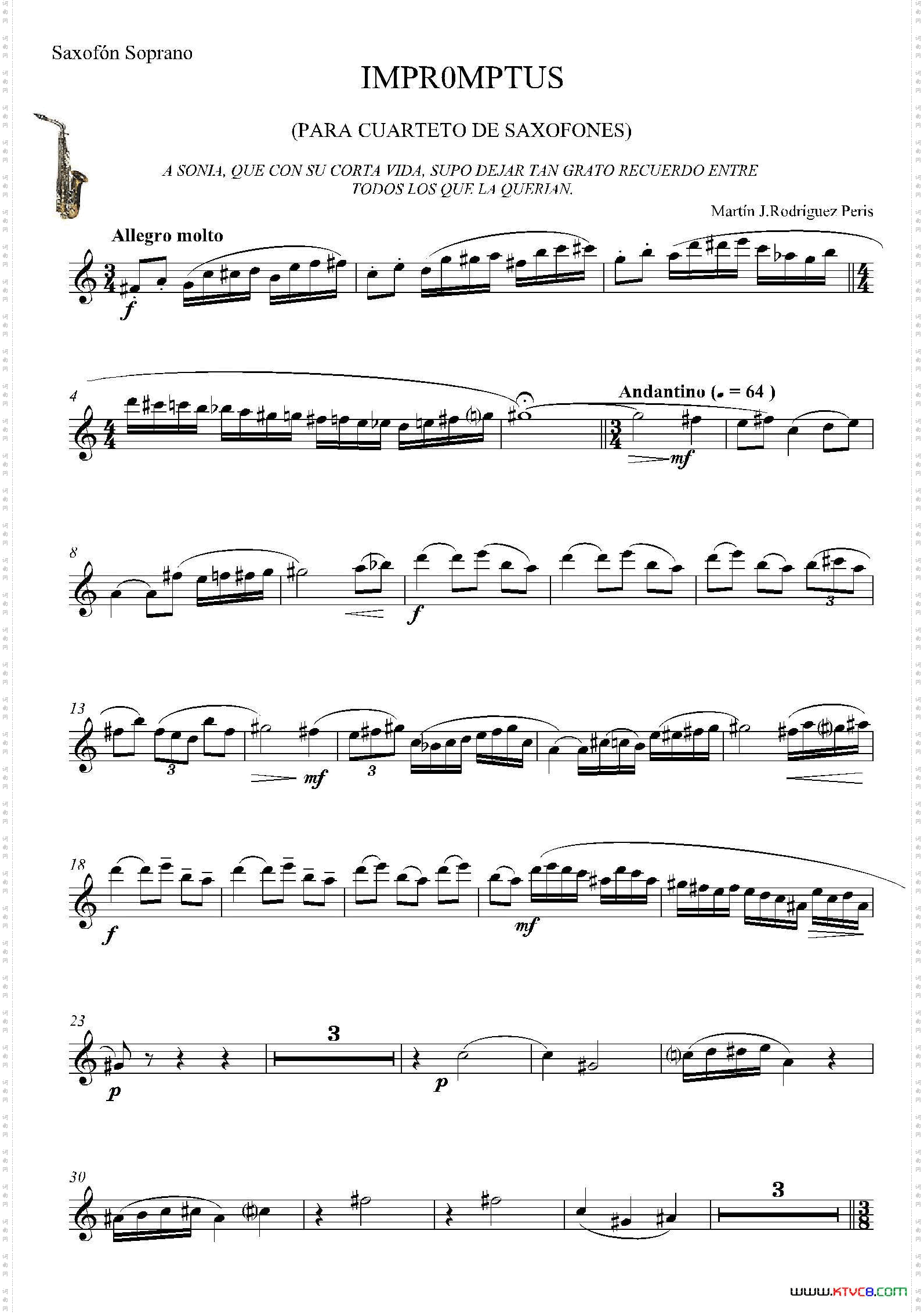IMPROMTUS高音萨克斯分谱