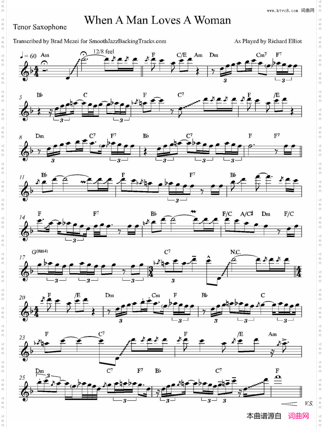 WhenAManLovesAWoman次中音萨克斯_When A Man Loves A Woman次中音萨克斯