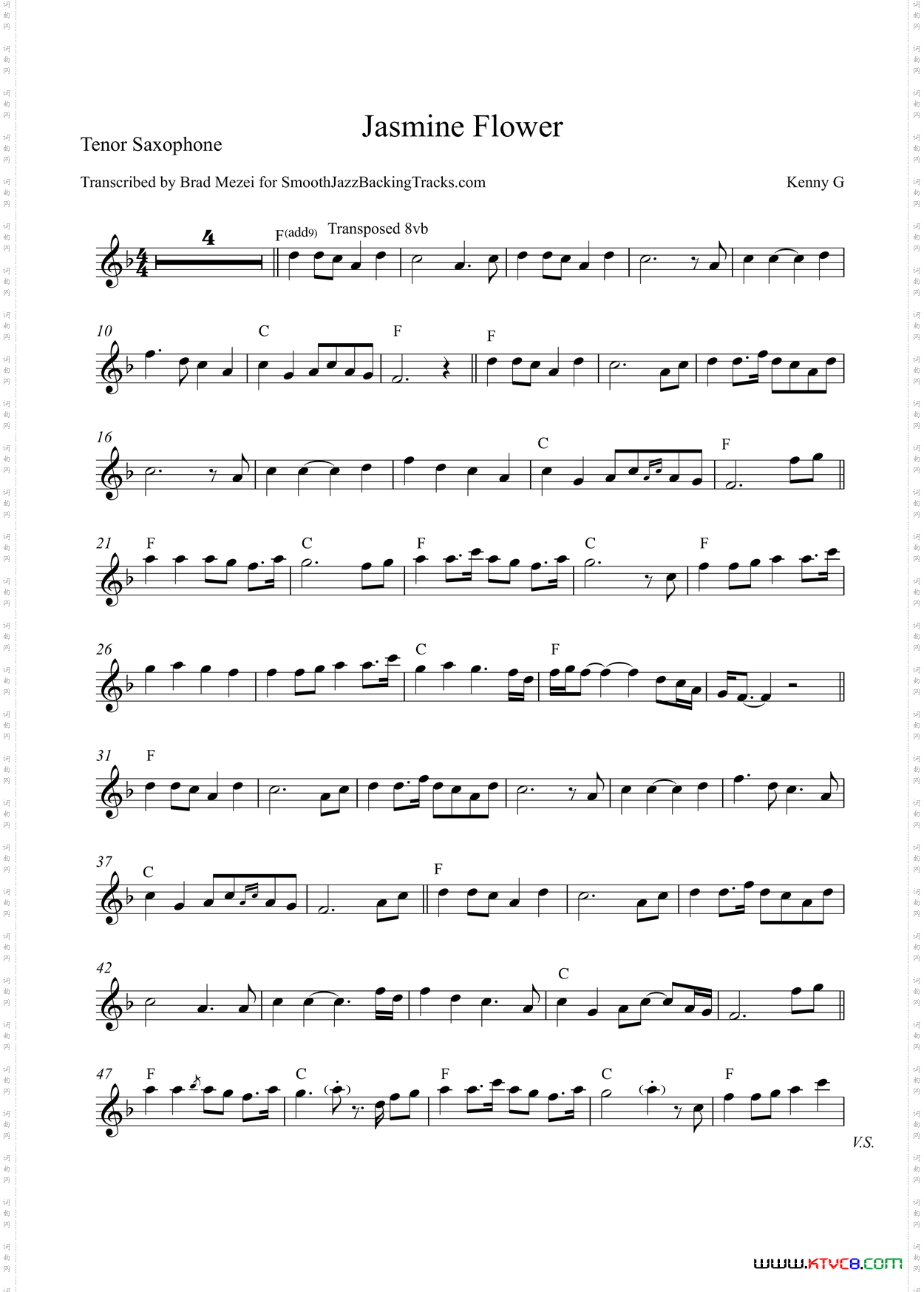 JasmineFlower次中音萨克斯_Jasmine Flower次中音萨克斯