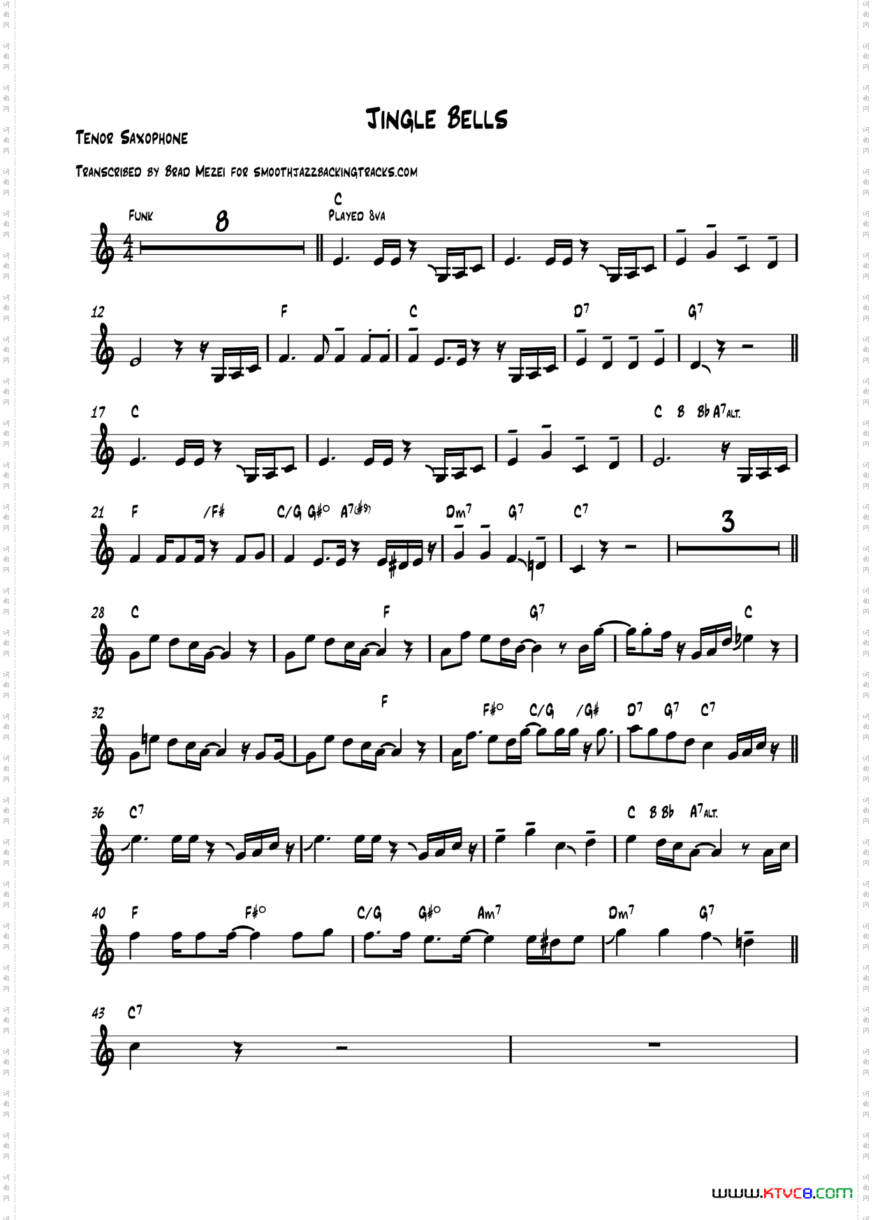 JingleBells次中音萨克斯_Jingle Bells次中音萨克斯