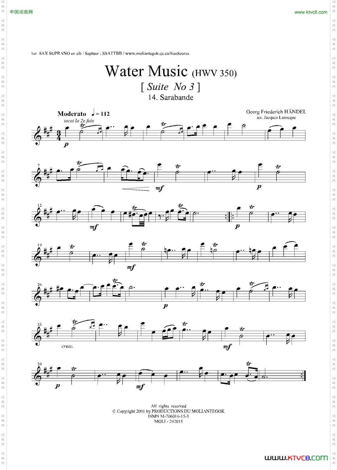 WaterMusicHWV.350No.3第一高音萨克斯_Water MusicHWV.350 No.3第一高音萨克斯