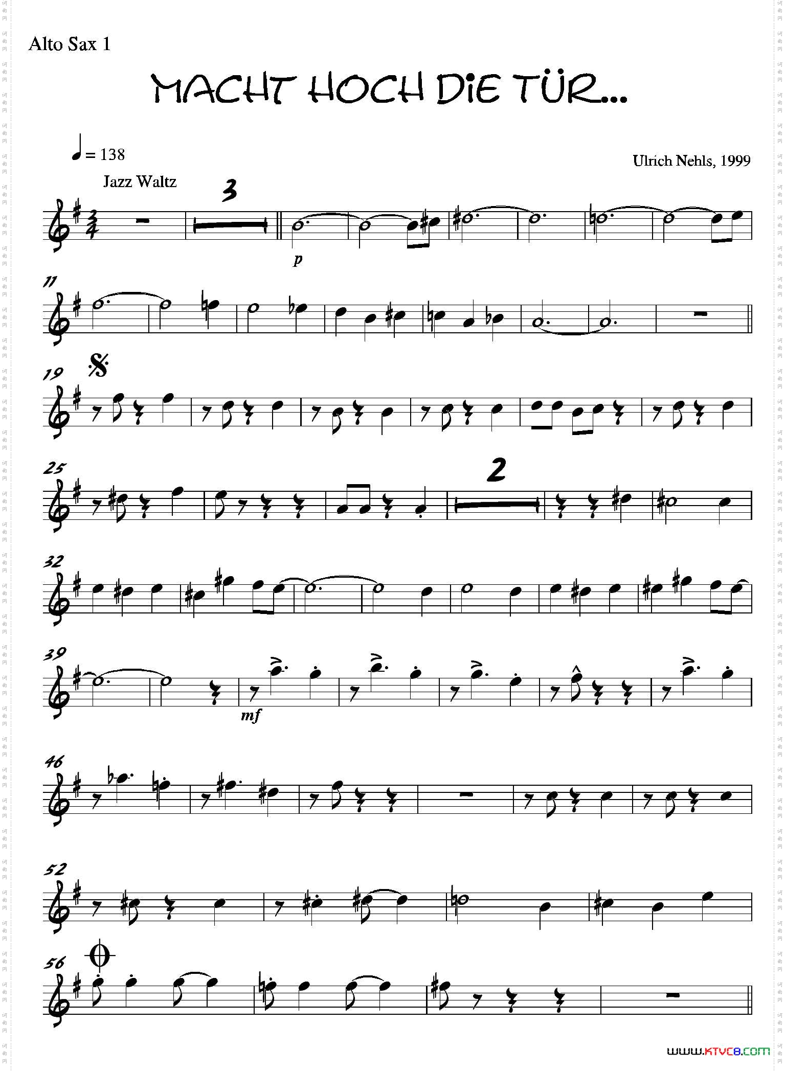 MachtHochDieTru…第一中音萨克斯分谱_Macht Hoch Die Tru…第一中音萨克斯分谱