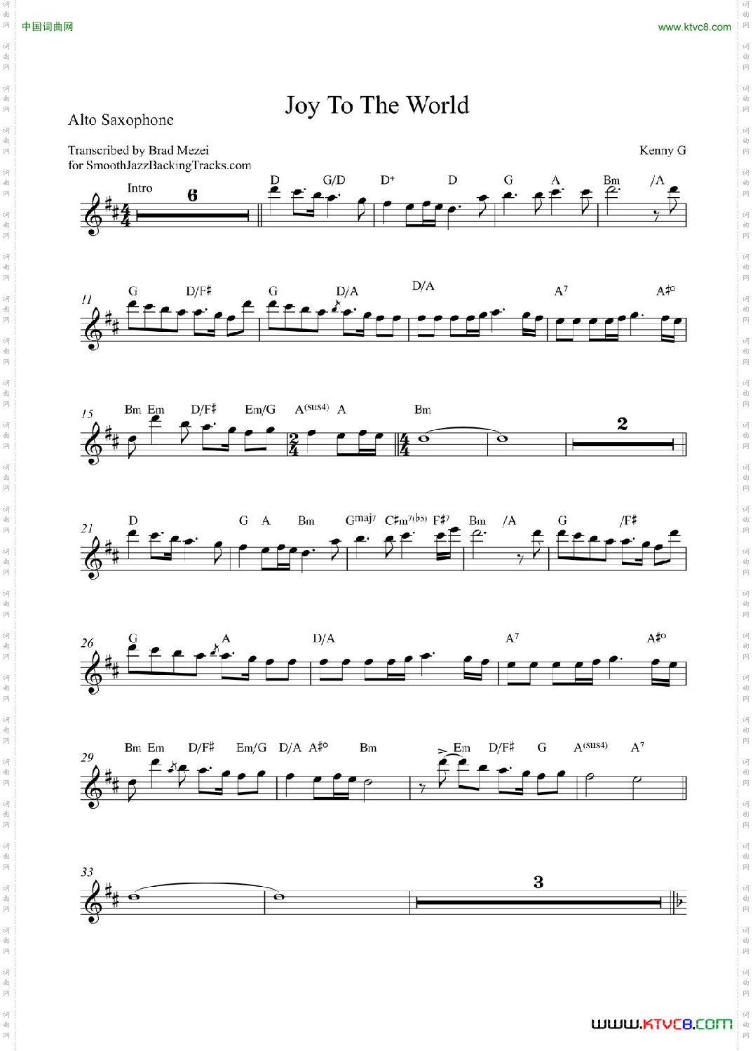 JoyToTheWorld中音萨克斯_Joy To The World中音萨克斯