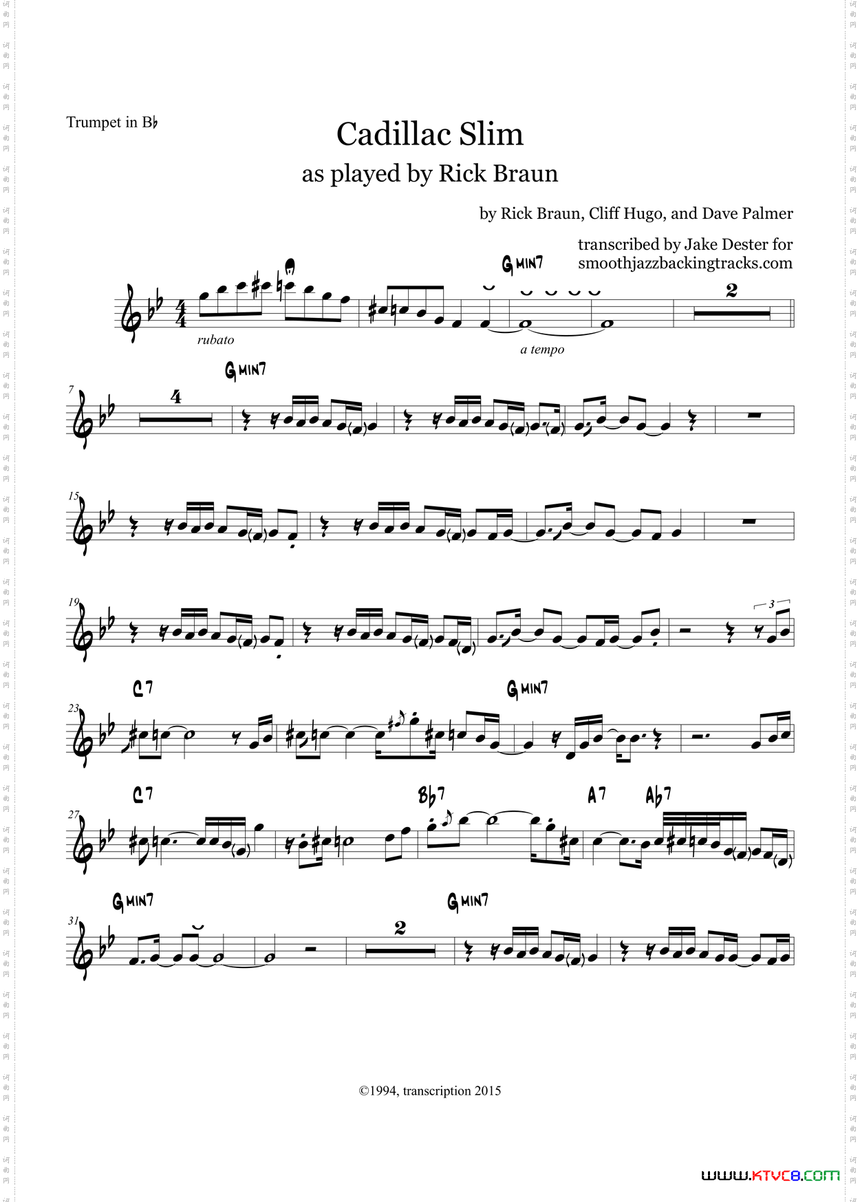 CadillacSlimRickBraunTrumpetTrumpetinBb_Cadillac Slim Rick Braun TrumpetTrumpet in Bb