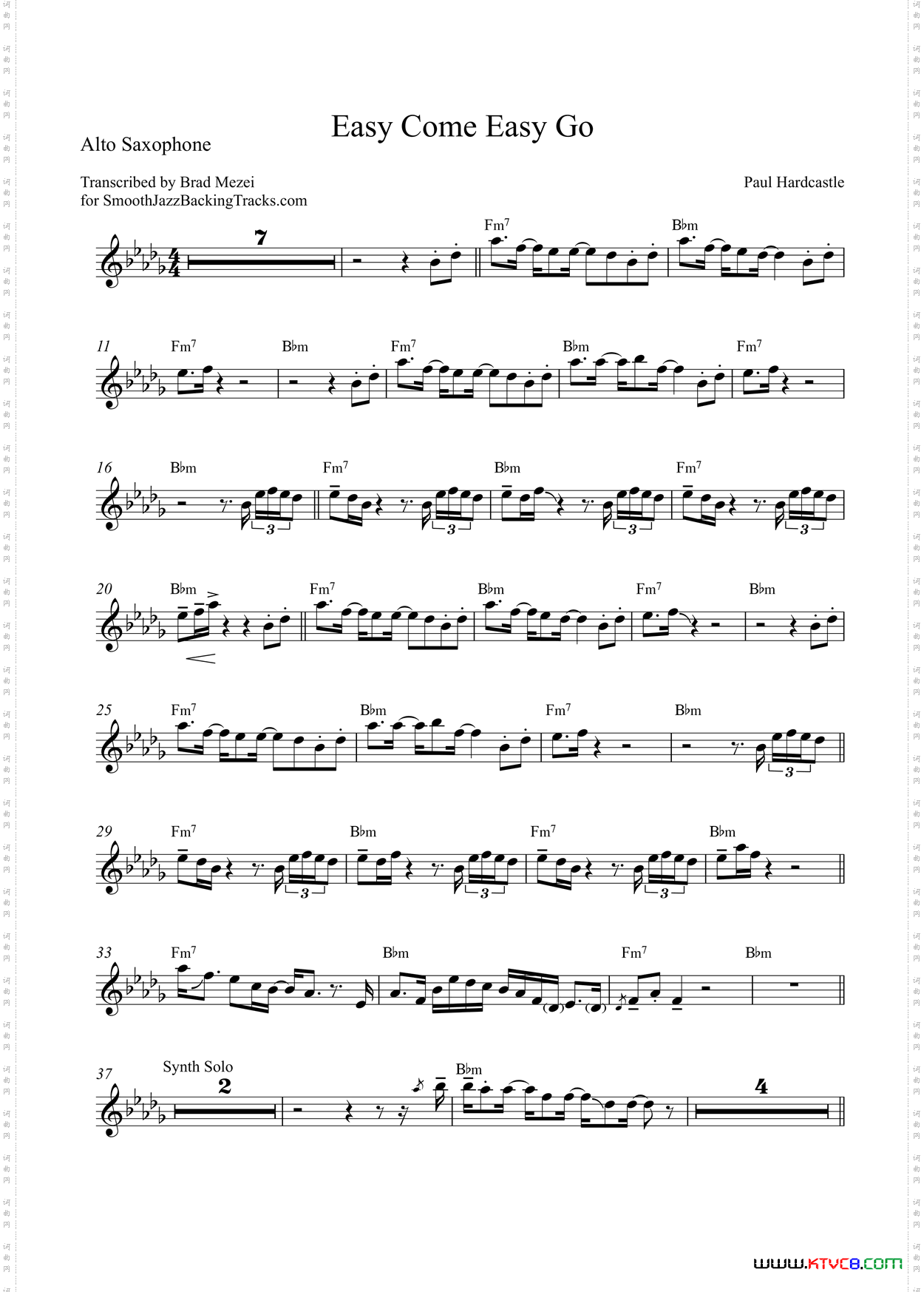 EasyComeEasyGo中音萨克斯_Easy Come Easy Go中音萨克斯