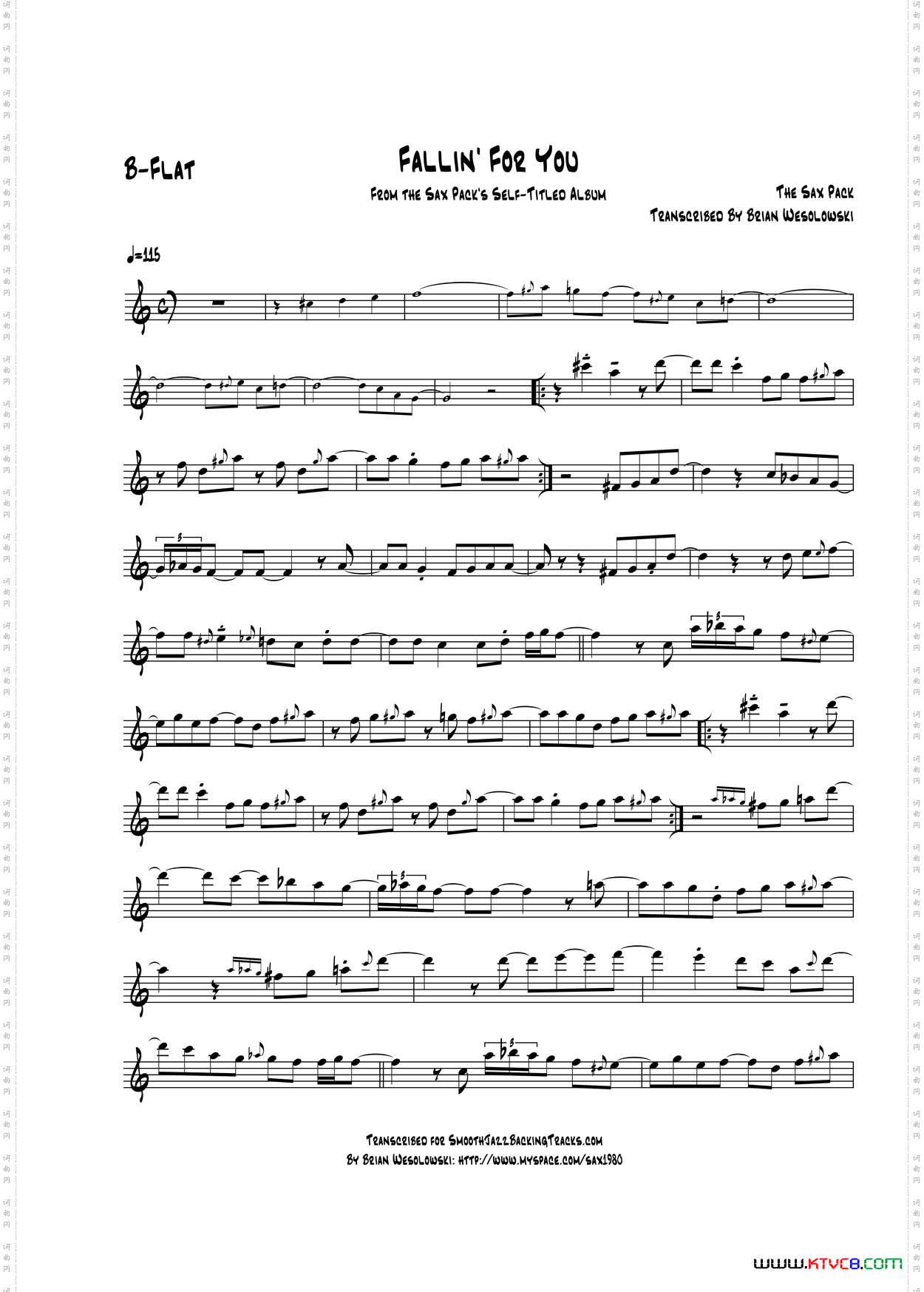 FallinForYou次中音萨克斯_Fallin For You次中音萨克斯