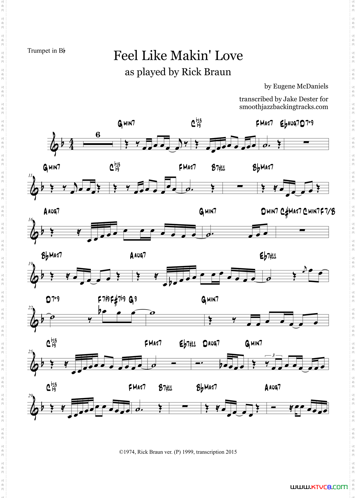 FeelLikeMakinLoveTrumpetinBb_Feel Like Makin LoveTrumpet in Bb