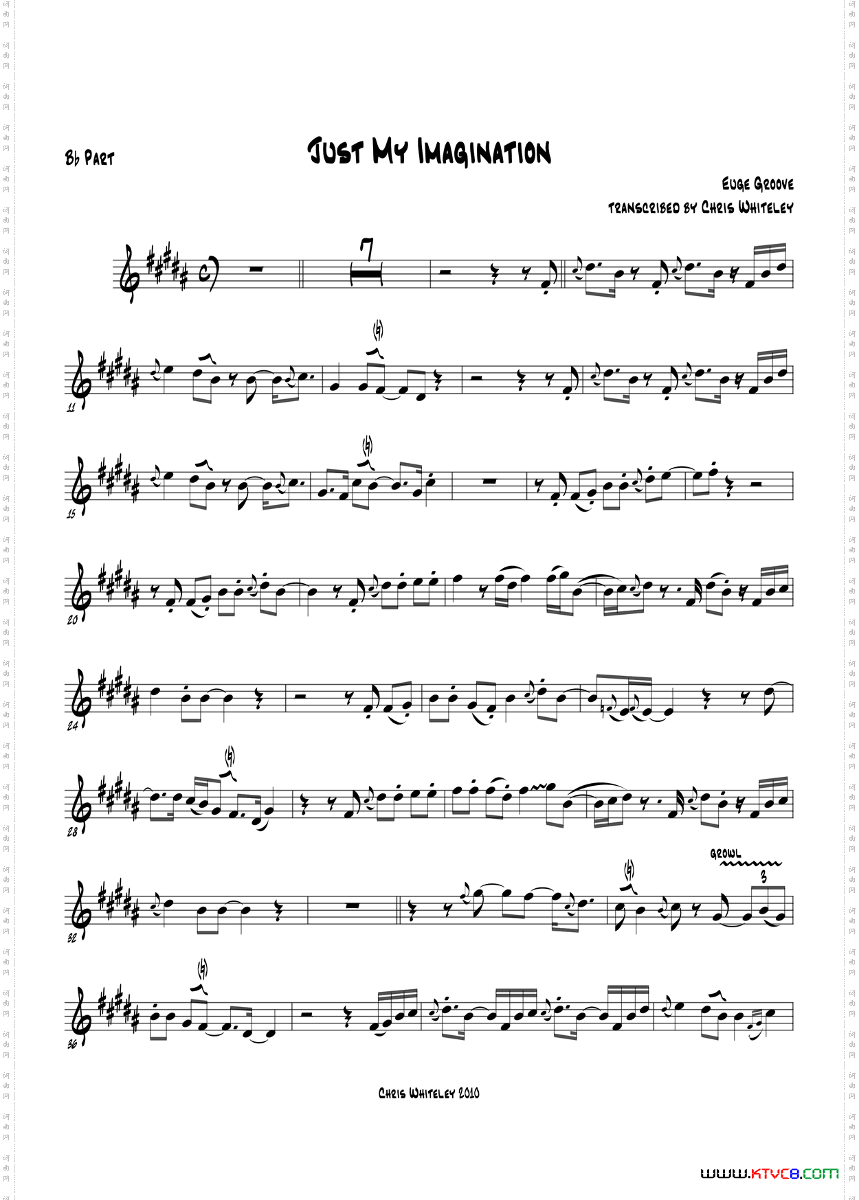 JustMyImagination中音萨克斯_Just My Imagination中音萨克斯