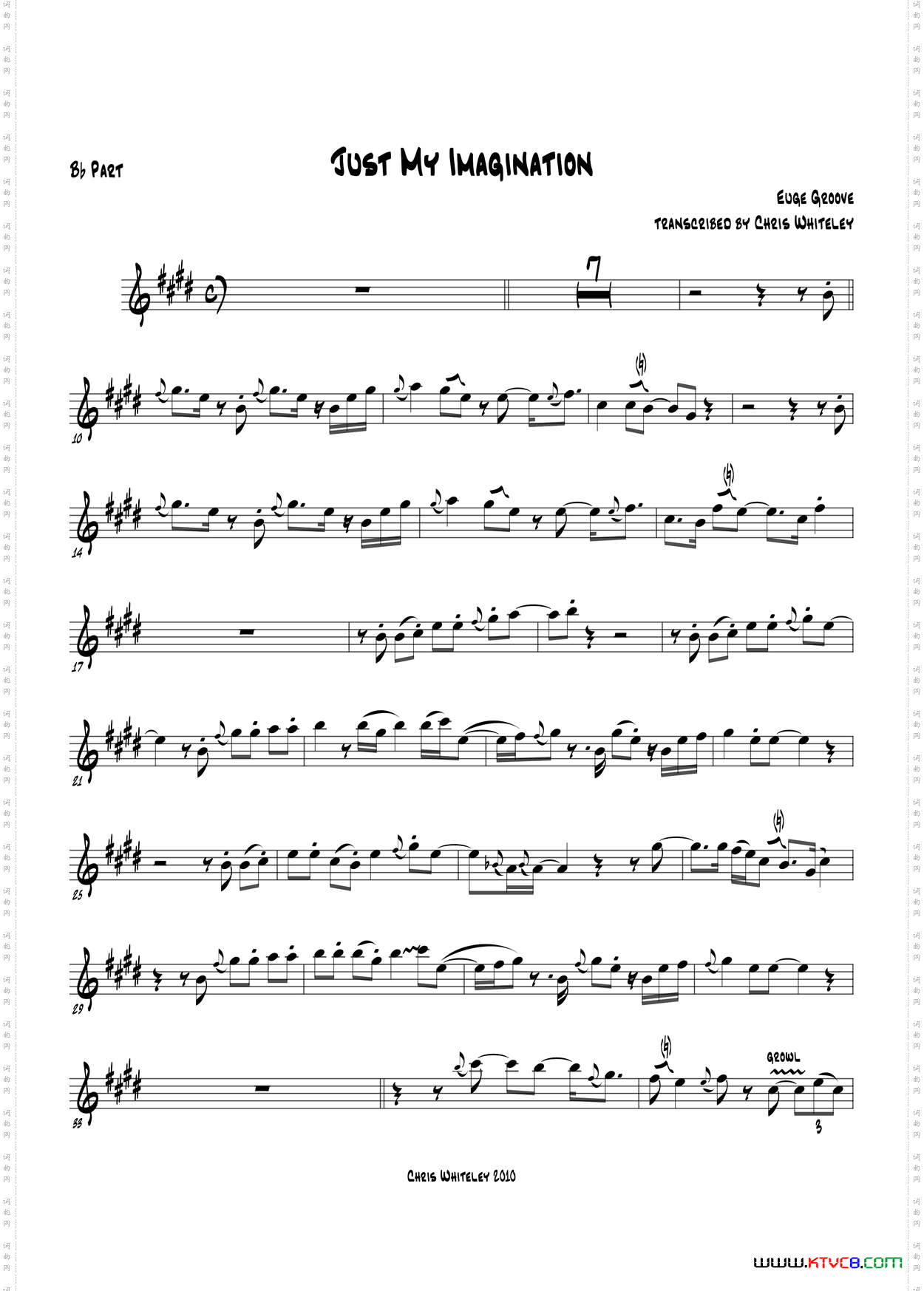 JustMyImagination次中音萨克斯_Just My Imagination次中音萨克斯