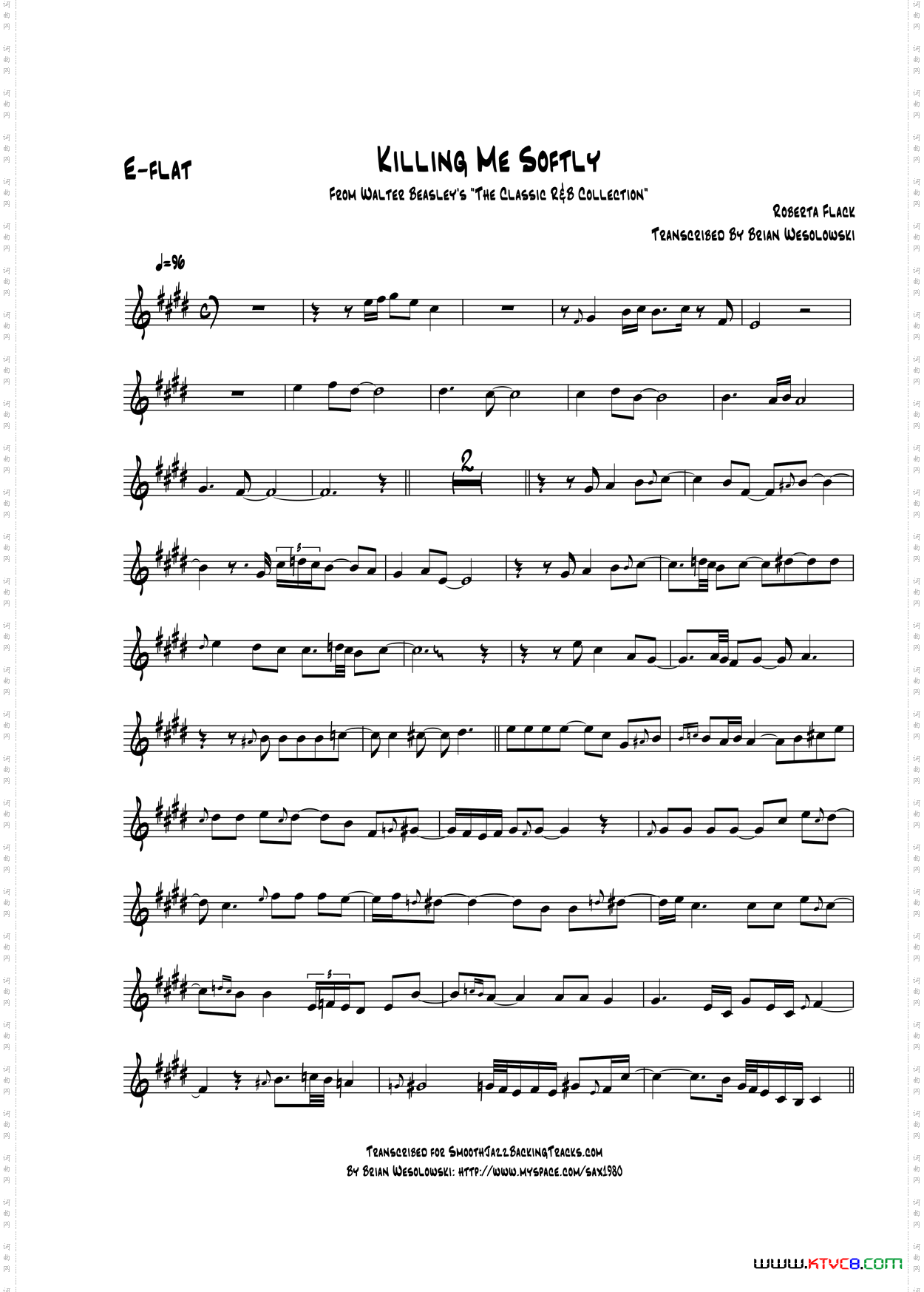 KillingMeSoftly中音萨克斯_Killing Me Softly中音萨克斯