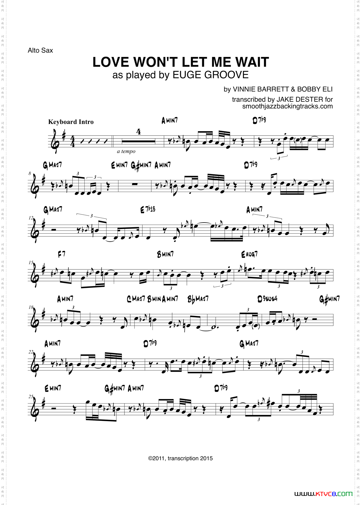 LoveWontLetMeWait中音萨克斯_Love Wont Let Me Wait中音萨克斯