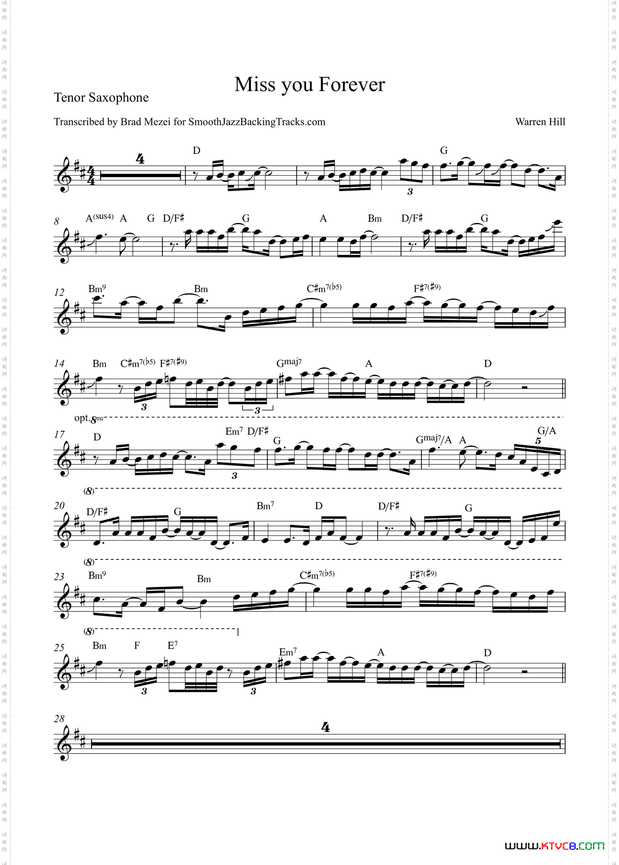 Miss You Forever_次中音萨克斯