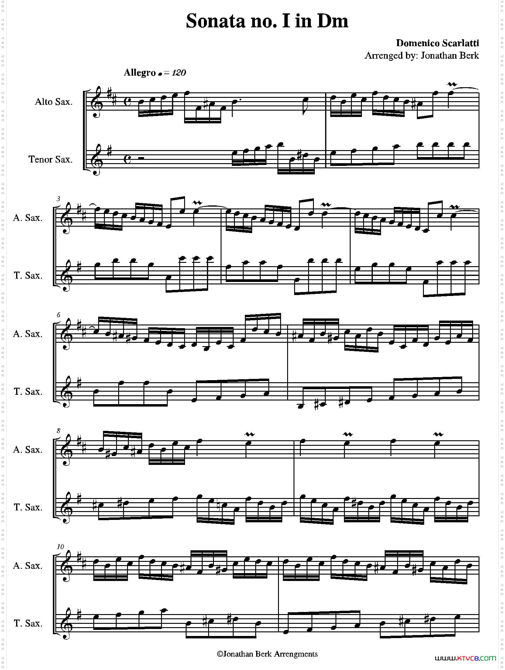 Sonata no. I in Dm（二重奏）