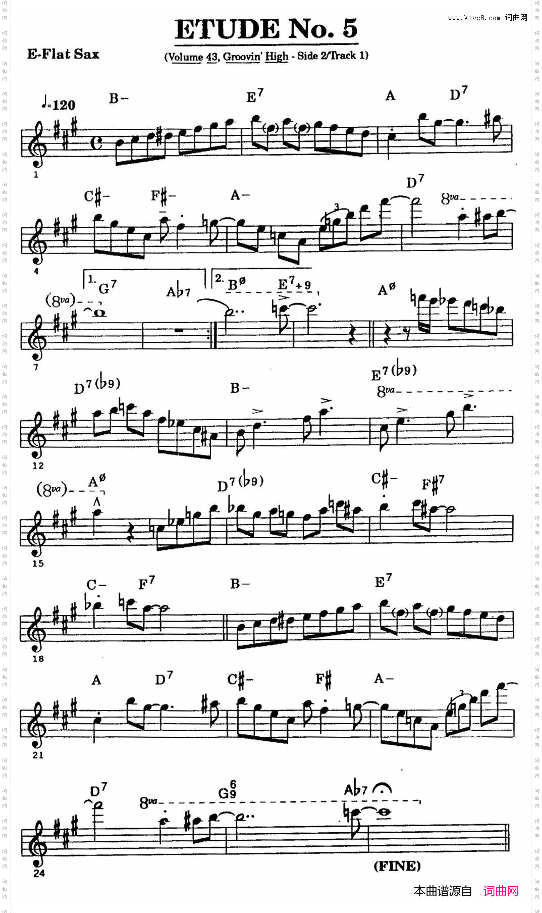 爵士乐超吹练习曲五