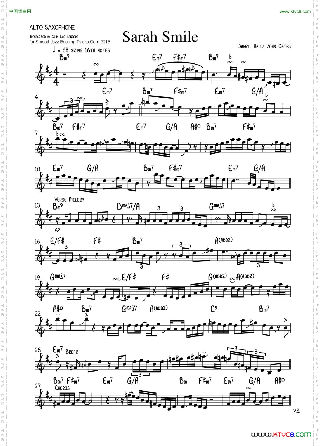 SaraSmile中音萨克斯_Sara Smile中音萨克斯