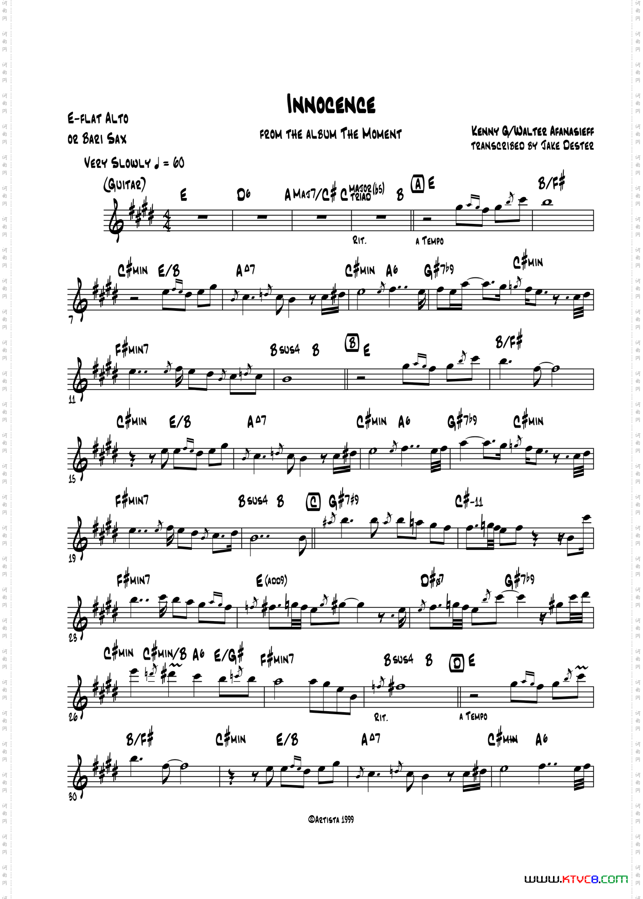 Innocence中音萨克斯上低音萨克斯