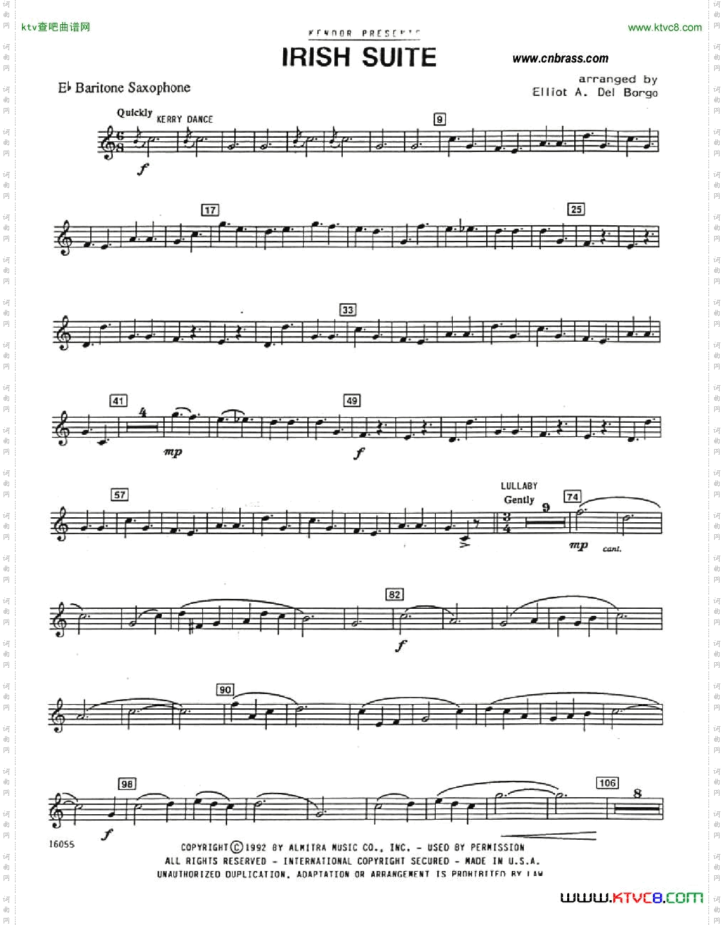 IRISHSUITE爱尔兰组曲四重奏之上低音萨克斯