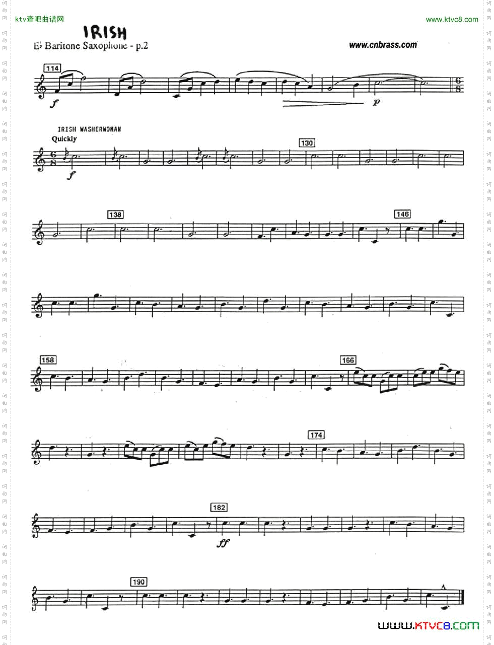 IRISHSUITE爱尔兰组曲四重奏之上低音萨克斯