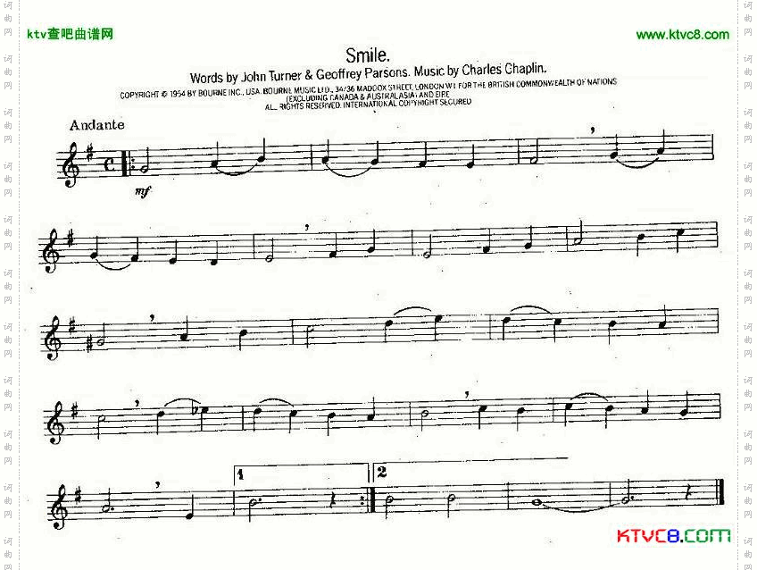 Smile（微笑）简谱