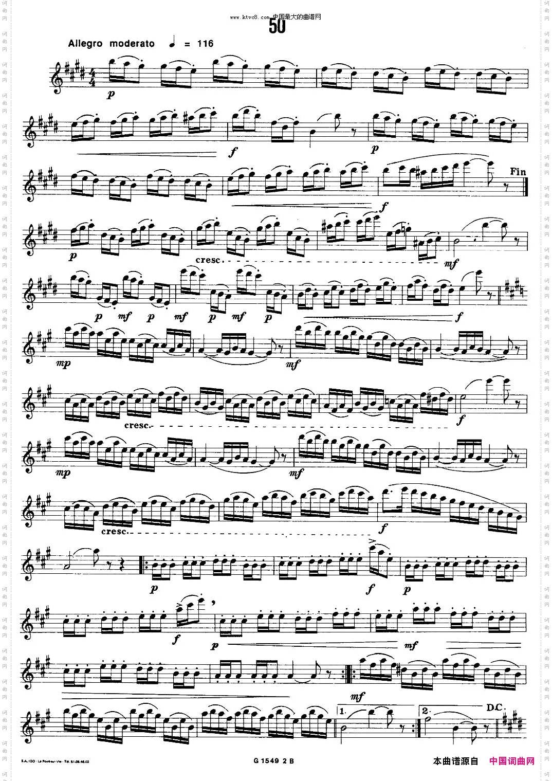 50首经典萨克斯管练习曲42—50