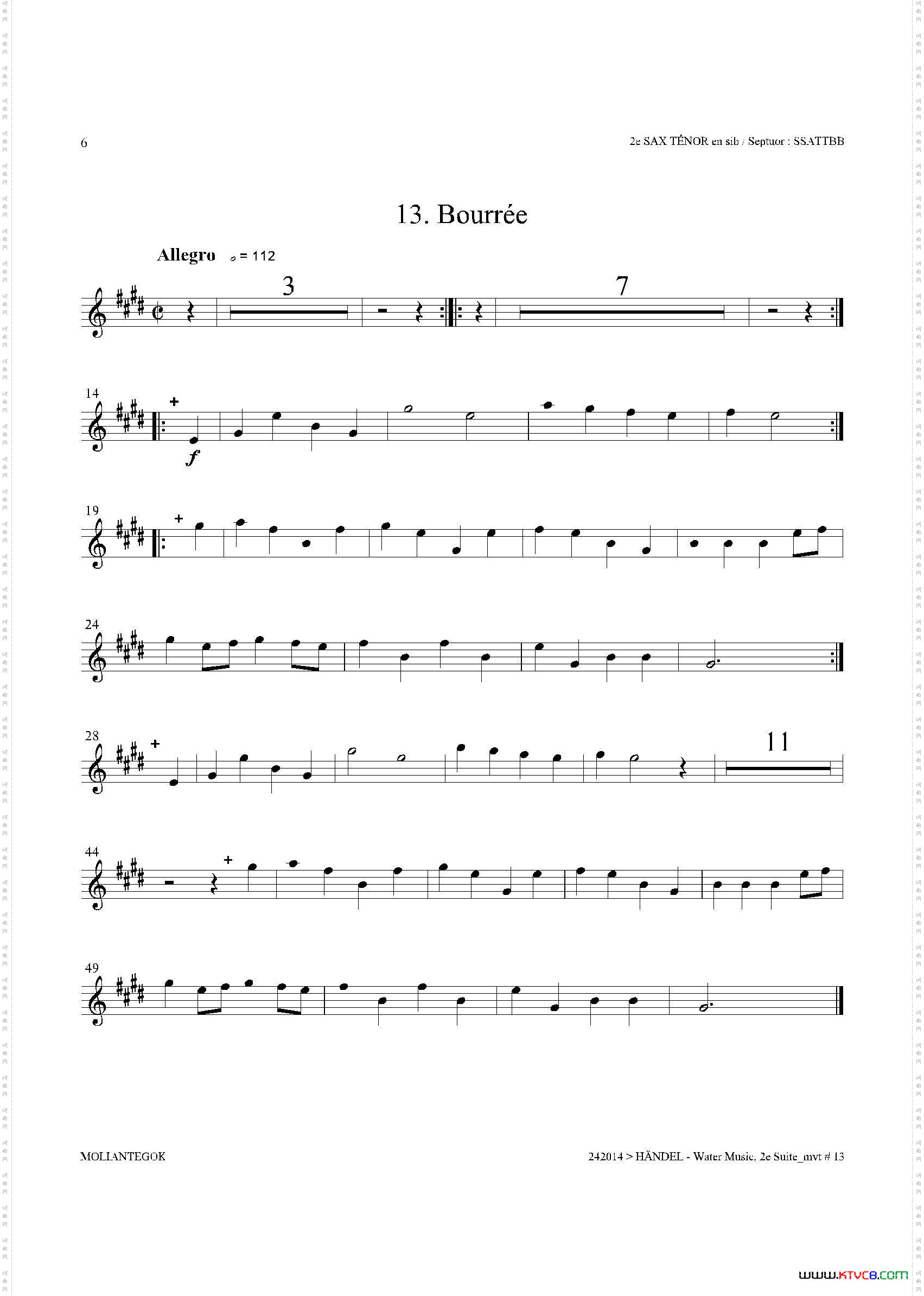 WaterMusicHWV.349No.2第二次中音萨克斯_Water MusicHWV.349 No.2第二次中音萨克斯