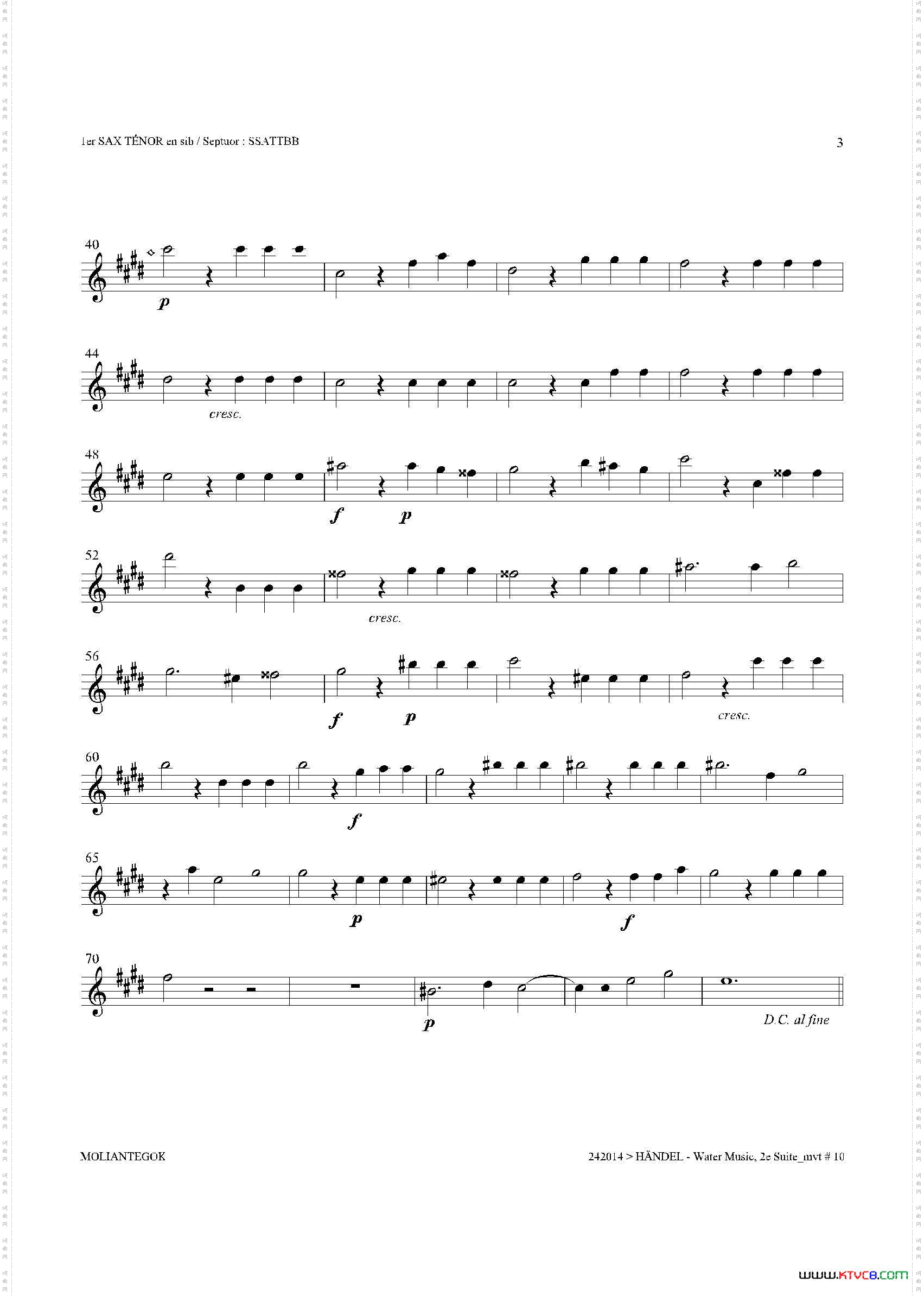 WaterMusicHWV.349No.2第一次中音萨克斯_Water MusicHWV.349 No.2第一次中音萨克斯