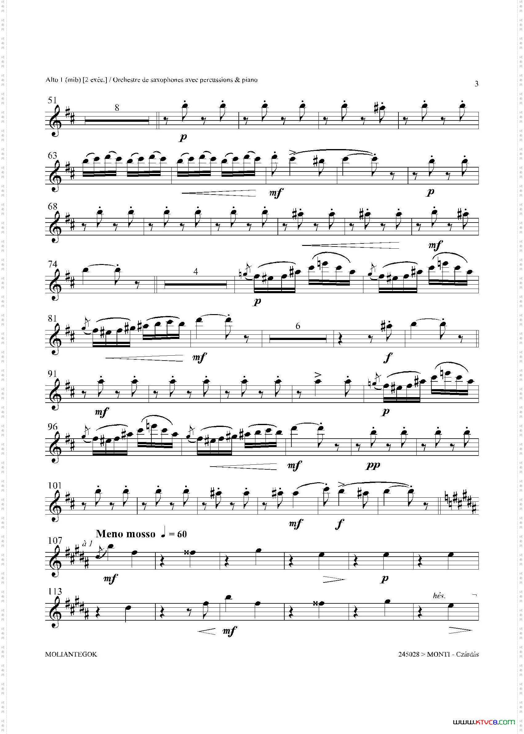 Czardas查尔达斯15重奏3支中音萨克斯