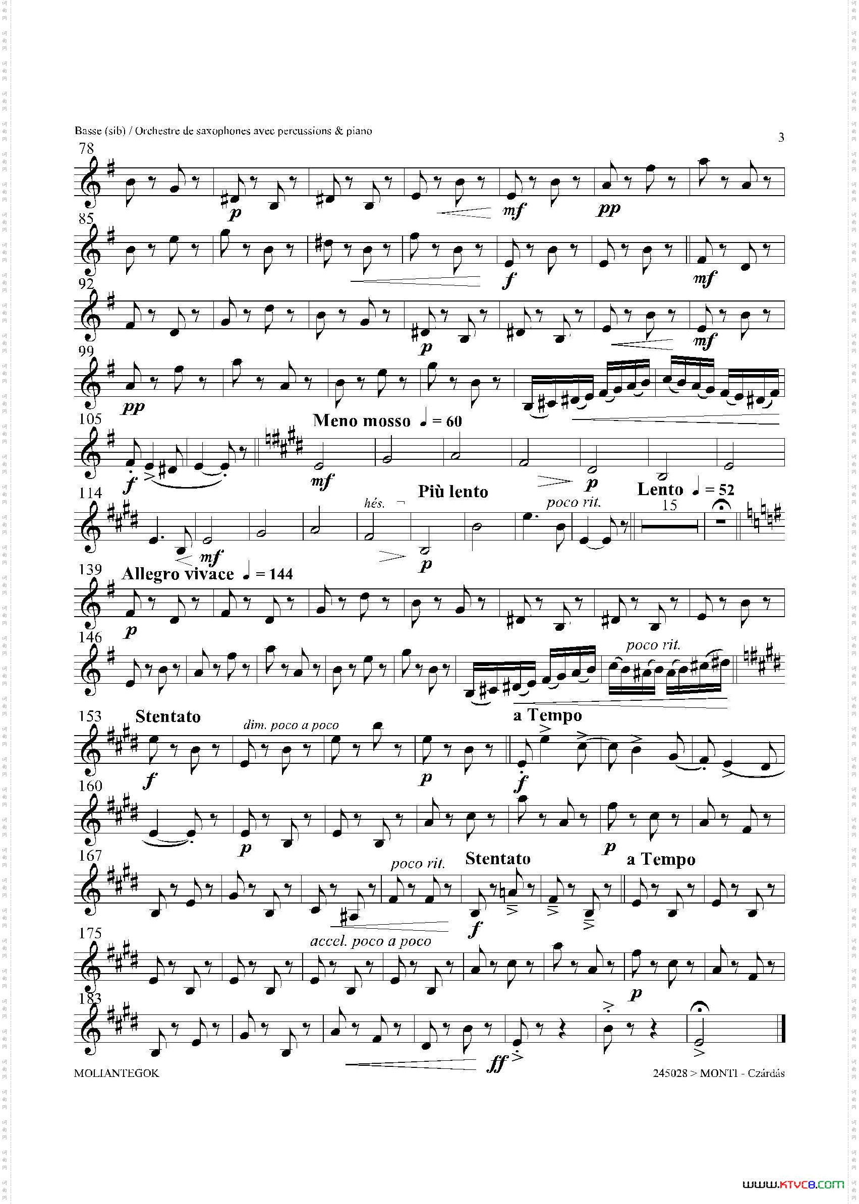 Czardas查尔达斯15重奏Bass_Czardas 查尔达斯15重奏Bass