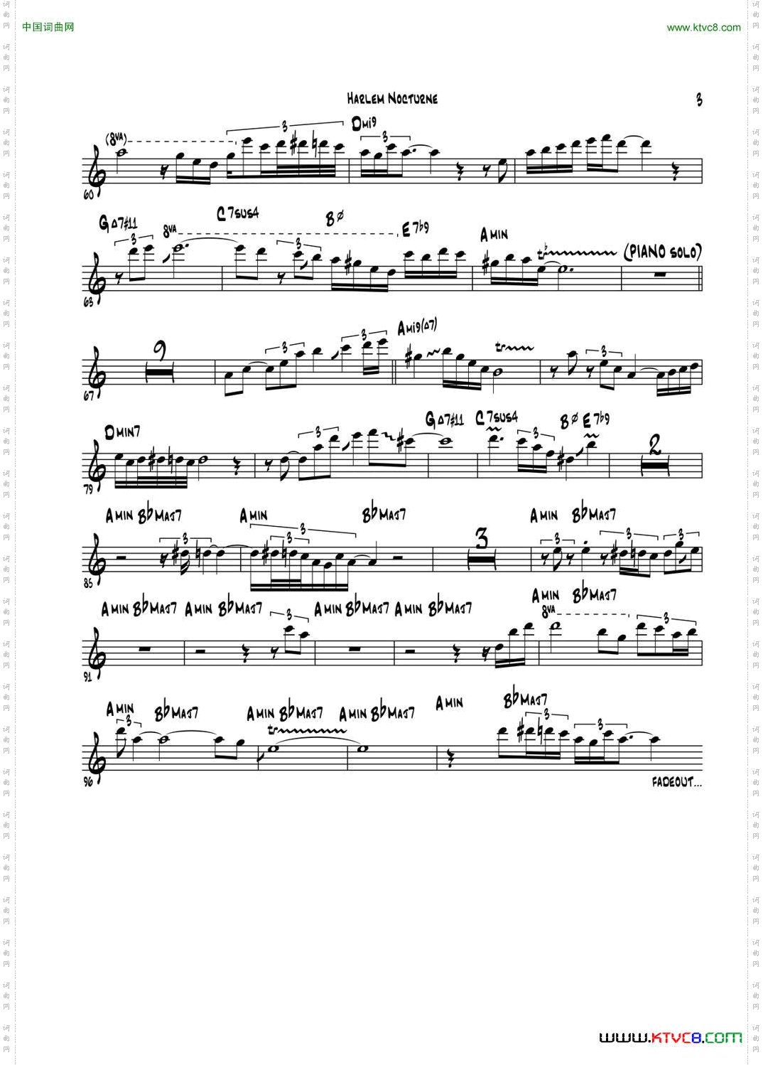 HarlemNocturne次中音萨克斯_Harlem Nocturne次中音萨克斯