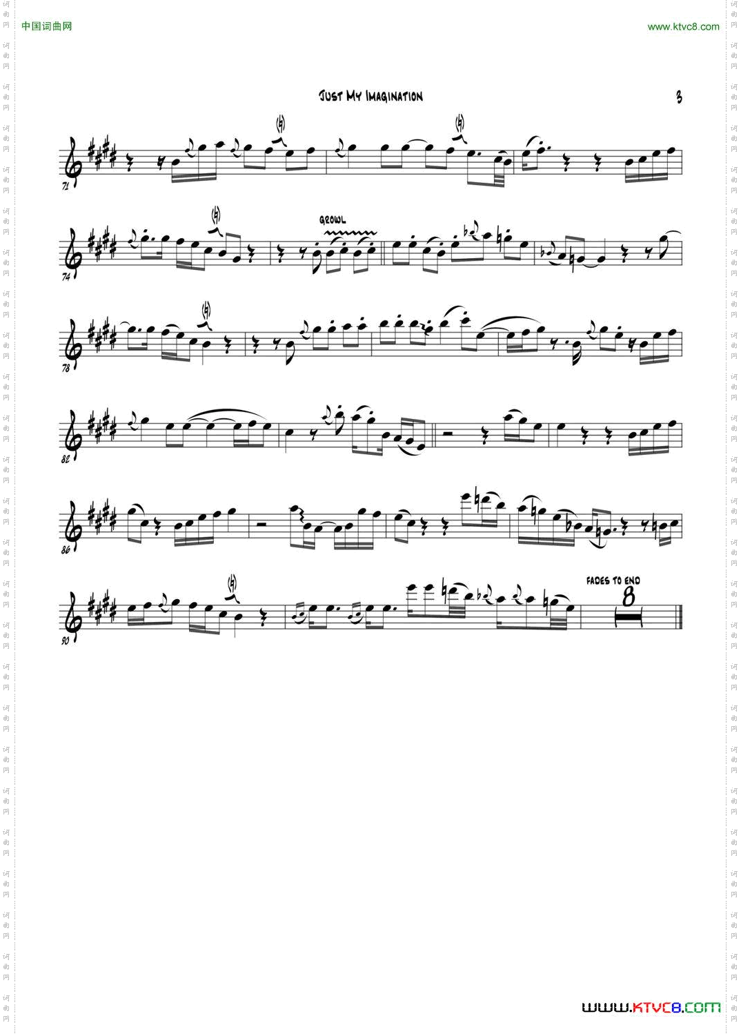 JustMyImagination次中音萨克斯_Just My Imagination次中音萨克斯