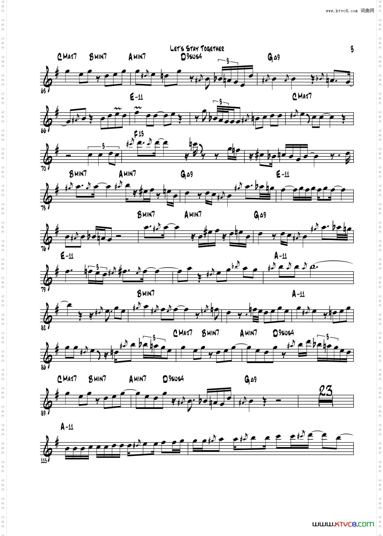 LetsStayTogether次中音萨克斯_Lets Stay Together次中音萨克斯