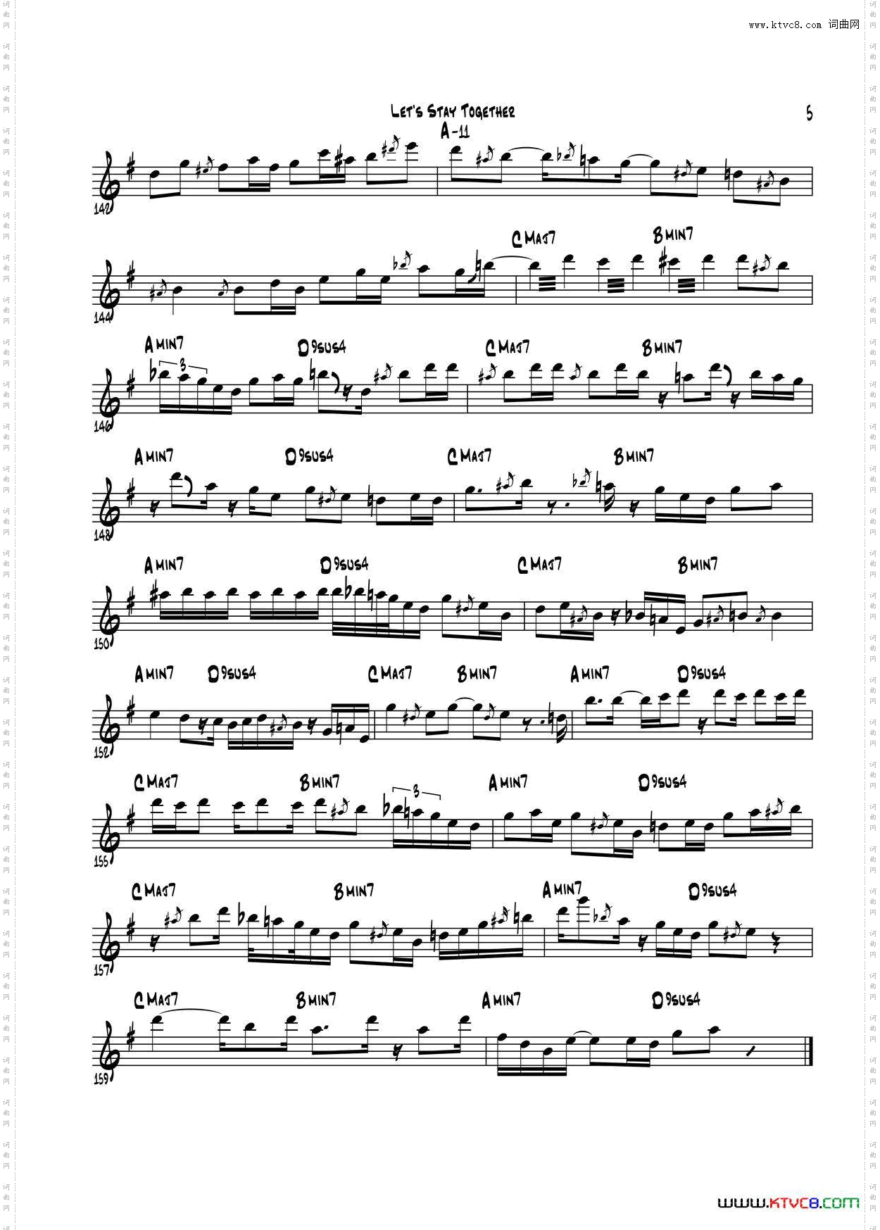LetsStayTogether次中音萨克斯_Lets Stay Together次中音萨克斯